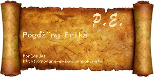 Pogány Erika névjegykártya
